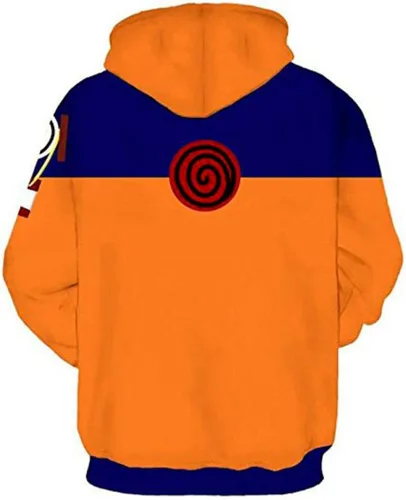 Vista 3 de Conjunto de disfraz de anime Uzumaki para niños y jóvenes sudadera con capucha y pantalones