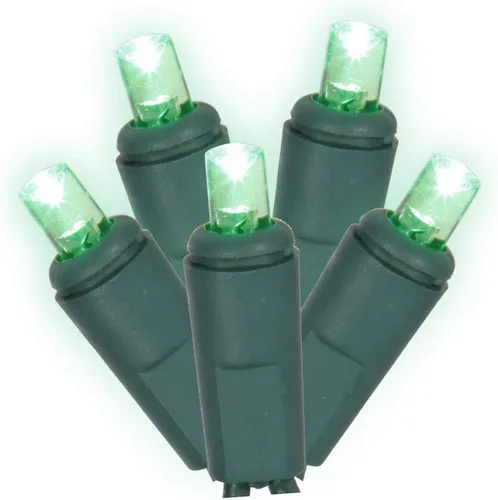 Vista 41 de Vickerman Juego de 100 luces LED GW WA Ec multicolor con LED gran angular de molde único, 36 pies