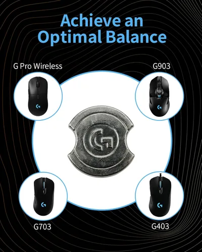 Vista 5 de New The Mouse - Peso de ajuste de equilibrio (0.35 oz x 1 pieza), peso inalámbrico para mouse para juegos, repuesto para Logitech G Pro
