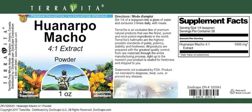Vista 3 de Huanarpo Macho 4:1 Polvo (1 oz, ZIN: 520543)