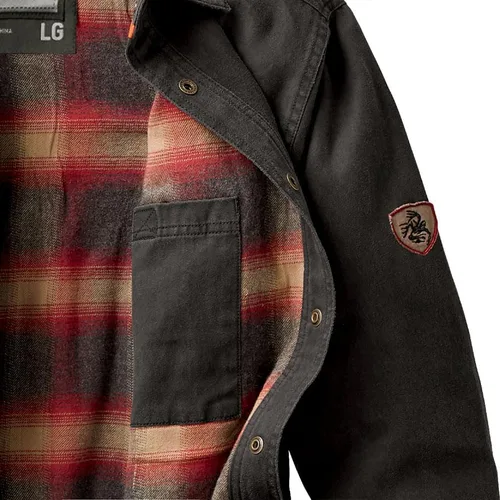 Vista 7 de Legendary Whitetails Chaqueta de camisa de franela con forro para hombre, de algodón encerado resistente al agua