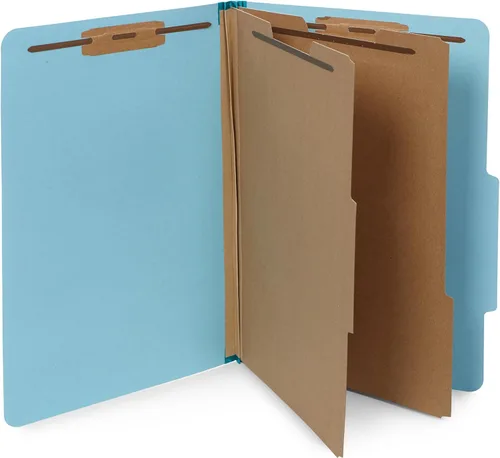 Vista 8 de Blue Summit Supplies - 10 carpetas de clasificación, divisor legal 2, color azul oscuro Resistente, 2 en expansión, 2 sujetadores de punta, 2