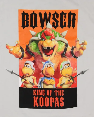 Vista 3 de Super Mario Bros Movie Shirt - Camiseta para hombre con diseño de Bowser King Of The Koopas