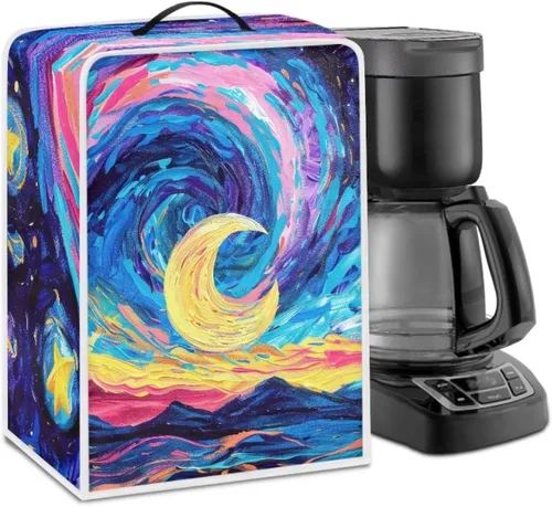 Vista 51 de Cubiertas antipolvo para máquina de café cruzado con bandera estadounidense, para mezclador, máquina de jugo, mantiene la cocina y la oficina