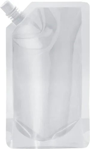 Vista 9 de 6 bolsas de bebidas para adultos, botellas de plástico, reutilizables, desechables, con embudo (8 onzas)
