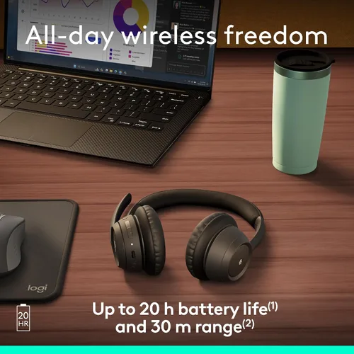 Vista 5 de Logitech Zone 305 - Auriculares inalámbricos Bluetooth con micrófono, Bluetooth nativo, para equipos de Microsoft, compatibles con Windows, Mac