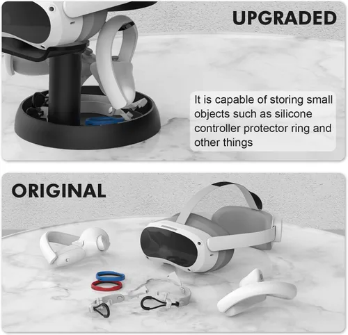 Vista 3 de AMVR Soporte para VR, accesorios para auriculares VR para Quest Pro, Meta Quest, Quest 2, Rift o Rift S y controladores táctiles