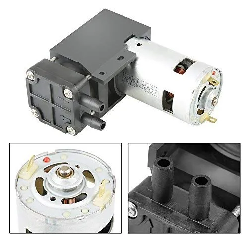 Vista 9 de Bomba de vacío DC 12V, 42W cepilló la mini bomba de vacío sin aceite pequeña -85KPa 40L/min