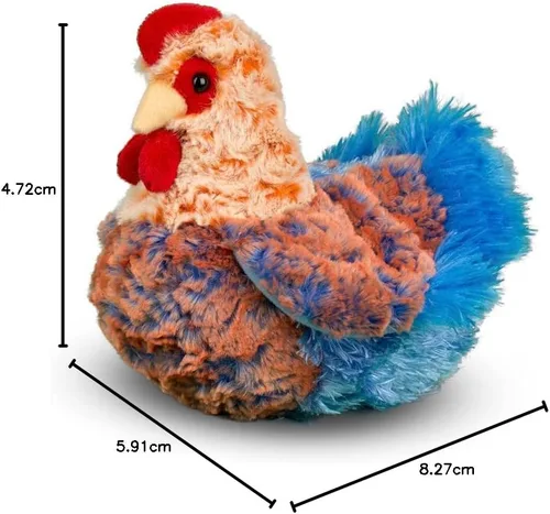 Vista 9 de Gallina de peluche Douglas Henrietta de hilo azul, gallina de peluche