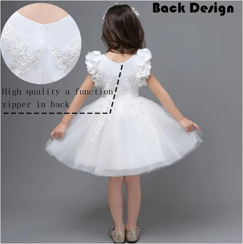 Vista 3 de Vestido de tul para niña, falda hinchada de princesa sin mangas