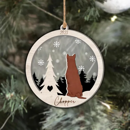 Vista 289 de Nazenti Adorno de Navidad conmemorativo personalizado, regalo personalizado de recuerdo de perro, condolencias por pérdida de mascotas, sabueso