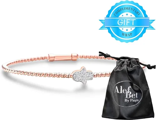Vista 5 de Alef Bet by Paula Hamsa Hand Bracelet Sterling Silver for Women Worn for Protection and Abundant Blessings Beautiful Design for Everyday Wear