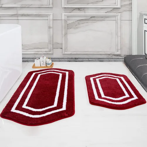 Vista 47 de COSY HOMEER Alfombras de Baño Extra Gruesas para Baño - Juegos de Alfombras Antideslizantes de Lino de Baño Suave Felpa 100% Poliéster Fuerte Sala