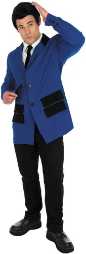 Vista 3 de fun shack Trajes de peluche azules de los años 50 para hombres, disfraz de peluche Rockabilly de los años 50, disfraz de peluche de los años 50