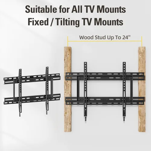 Vista 6 de MD Mounting Dream MD5232 - Soporte universal de extensión de pared para placa de pared de TV, montaje de perno de madera de 16 a 24 pulgadas