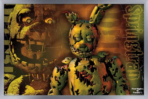 Vista 11 de Trends International Five Nights at Freddy's - Póster de pared Springtrap, 14.725 x 22.375 pulgadas, versión con marco de madera tipo granero