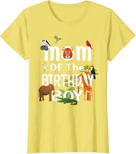 Vista 42 de Camiseta de fiesta de animales con temática de zoológico para niño de cumpleaños, Negro