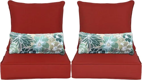 Vista 28 de Aoodor Cojín para Silla al Aire Libre, 55.9 x 61 cm Resistente al Agua, Resistente a la Decoloración, Cojines de Asiento de Patio de Olefina