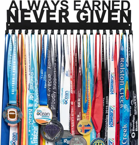 Vista 22 de Medal Hanger Display Rack-Wall Mount Steel for 63+ Medals Easy to Install
