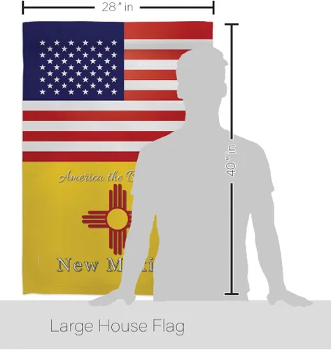 Vista 2 de Americana Home & Garden US New Mexico House Flag 2 pcs Pack Regional States American Territories Republic Country Particular Area Decoration Banner
