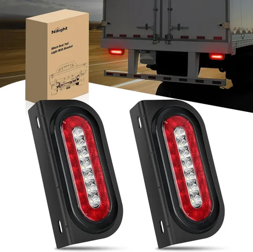 Vista 19 de Nilight Barra de luz trasera para remolque 2 piezas 20 LED luz de freno, luz automotriz, intermitentes, luces de marcha atrás IP65 impermeable