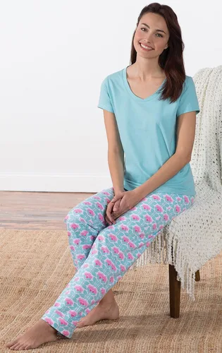 Vista 4 de PajamaGram PJs For Women Set - Women Pajamas, Short Sleeve, 100% Cotton