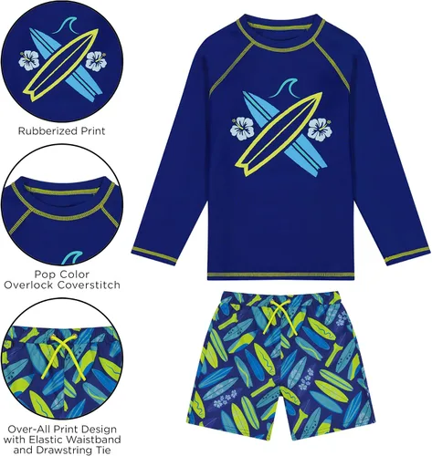 Vista 6 de ABG Accessories Conjunto de protección contra erupciones para niños con sombrero de cubo y lentes de sol