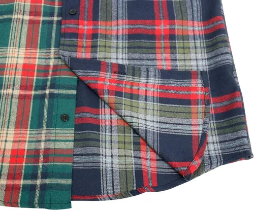 Vista 6 de Camisa sin mangas a cuadros para hombre, camisas vaqueras con botones