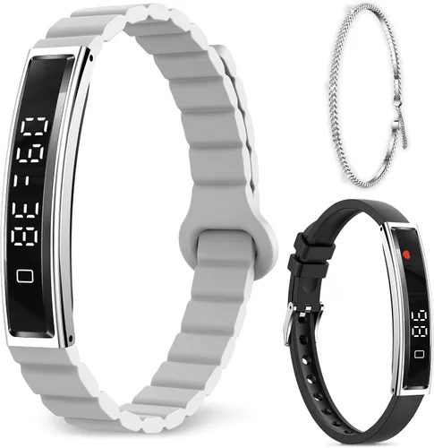 Vista 10 de Efolen Pulsera inteligente para mujeres, rastreador de fitness ultraligero con monitor de frecuencia cardíaca/oxígeno en sangre/sueño/podómetro