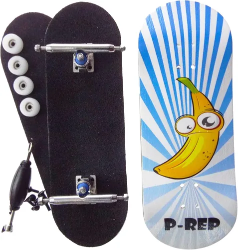 Vista 2 de P-REP V2 Performance Patineta Completa de Madera para Dedos 34mm - Banana