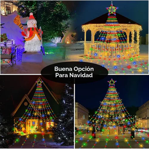 Vista 6 de Onory Guirnalda de luces de Navidad, luces de estrella en cascada para Varios