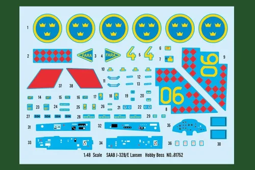 Vista 3 de Hobby Boss 1/48 Saab J-32B/E Lansen Modelo Kit