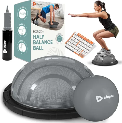 Vista 9 de Lifepro Half Balance Ball Trainer - Pelota de estabilidad para ejercicio, entrenamientos de cuerpo completo, gimnasio en casa y terapia física