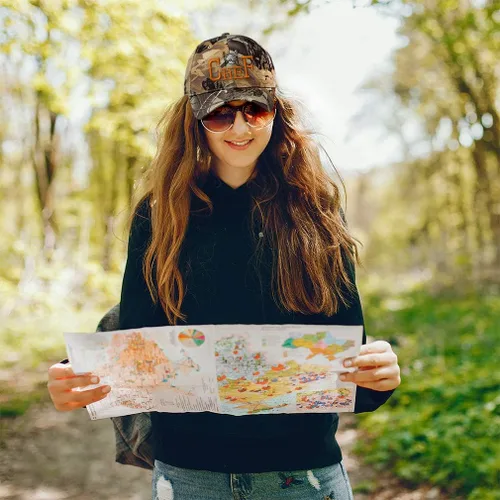 Vista 4 de Gorra de béisbol de camuflaje personalizada Beagle B Bordado Caza Sombreros de papá para hombres y mujeres
