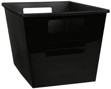 Vista 3 de Cesta de Pascua personalizada para niños, cubo personalizado con nombre, cubo con asas, decoración de regalo (cubo negro)