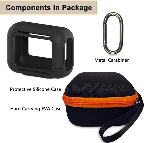 Vista 3 de Funda de silicona y funda rígida para altavoz Bluetooth JBL Go 5 Negro