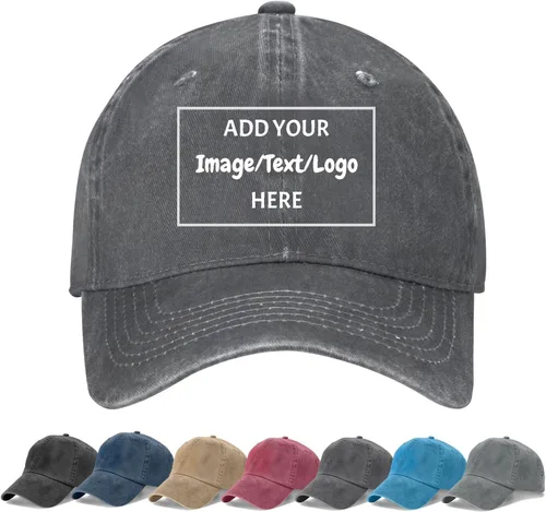 Vista 8 de Gorra de béisbol personalizada para hombres y mujeres, diseño personalizado de tu propio texto, foto nombre, sombrero de camionero ajustable