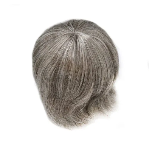 Vista 80 de Toupee para hombre 100% cabello humano real tupé para hombres 0.004 in piel de poliuretano para hombre, sistema de reemplazo de piezas de pelo
