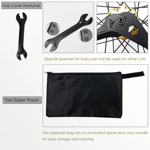 Vista 9 de Kit de herramientas para bicicleta, 8 herramientas profesionales de reparación de bicicletas para bicicleta de montaña con extractor de casetes 3