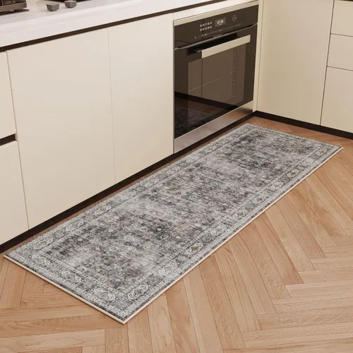 Vista 110 de Rugcomf Alfombra de Entrada de 2'x3' - Patrón Paisley, Tapete para Puerta de Entrada Interior, Floral Vintage, Lavable a Máquina, Alfombra