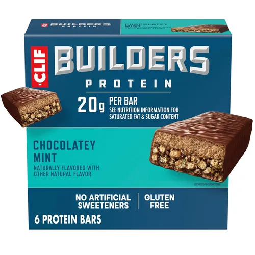 Vista 14 de CLIF BUILDERS – Barras de proteína – Chocolate – 0.71 oz de proteína (2.4 onzas, 6 unidades) (ahora libre de gluten)