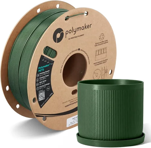 Vista 20 de Polymaker Filamento PETG de 0.07 in, 2.2 lbs, marrón militar Marrón (Army Brown)