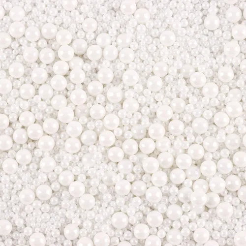 Vista 16 de Gránulos comestibles de Nonpareils azules y blancos de 2mm, mini perlas para decorar pasteles, caramelos de azúcar, galletas, magdalenas