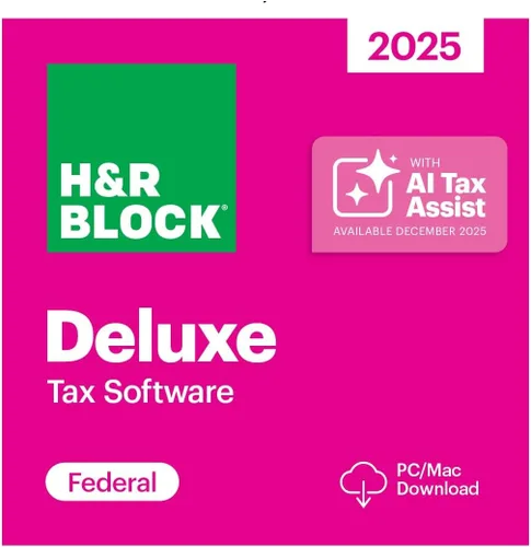 Vista 6 de H&R Block Tax Software Deluxe + State 2025 with Norton 360 Premium 2026 Ready Antivirus (10 Devices) Digital Bundle