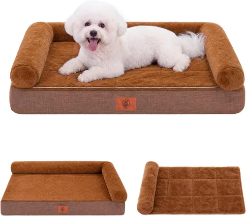 Vista 35 de GTPLAYER Dog Bed, Egg-Crate Foam Pressure Relief with Waterproof Washable Pet Bed 23.6" with 2-in-1 Cooling/Warming Pad, Non-Slip Bottom, Detachable