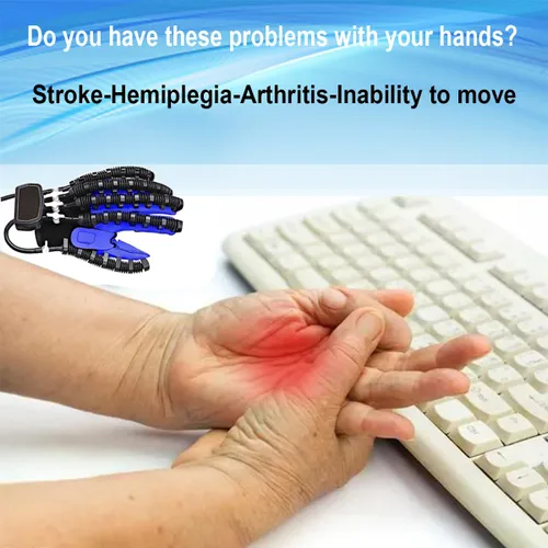 Vista 5 de Guantes de robot de rehabilitación, equipo de recuperación de hemiplejia de mano con carga USB y ajuste de fuerza (pequeño, mano izquierda)