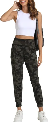 Vista 60 de Kcutteyg - Pantalones deportivos con bolsillos para mujer, diseño suave, ligero y de secado rápido, para entrenamiento, gimnasia, yoga y correr