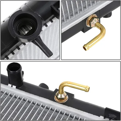 Vista 3 de DNA Motoring OEM-RA-2303 Radiador de refrigeración de aluminio de 1 fila compatible con 99-03 Protege Non Turbo / 02-03 Protege 5 AT, 26-11/16