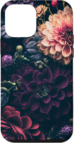 Vista 16 de Dahlia Flower Moody Dark Floral Pink and Purple Pattern Case for iPhone 17