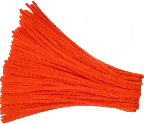 Vista 2 de 100 piezas de tallos de felpilla mullidos limpiapipas para artes y manualidades (verde)